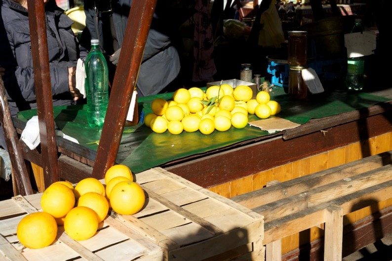 Hier wird die eigene Ernte auf dem Wochenmarkt von Zadar verkauft