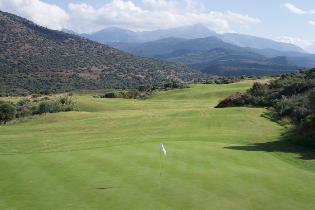 Golfplatz bei Hersonissos- herrlicher Blick in die Berge Kretas