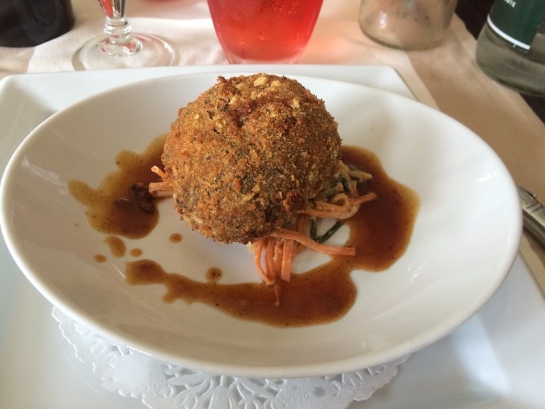 Hostellerie la Corbiere - Entenconfit als Knödel