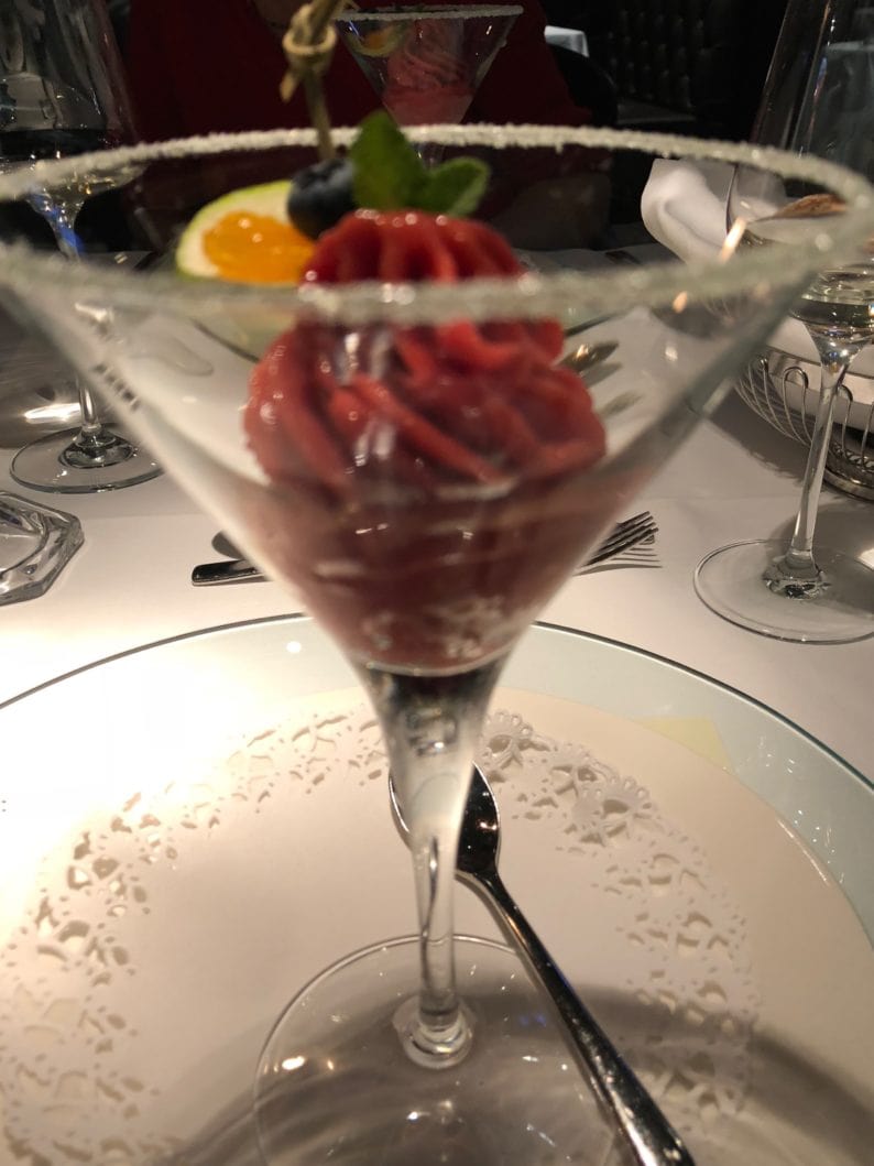 Hotel Warmbader Hof, Das kleine Restaurant - Sorbet von Baumtomate