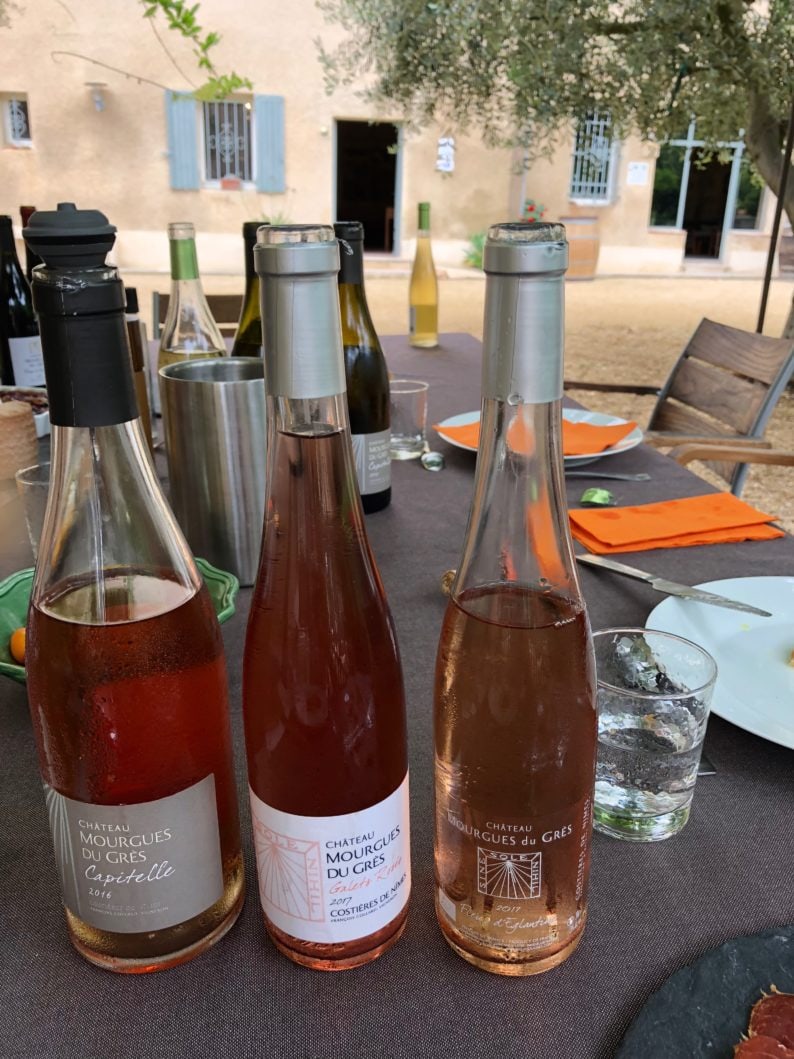 Weingut Mourgues du Gres - Picknick mit drei Rosé