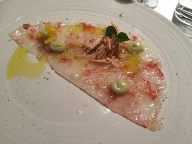 Lugo - Rest. Paprica - Carpaccio von Shrimps