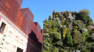 ein hängender Garten im Zentrum Madrids - am Caixa Forum 