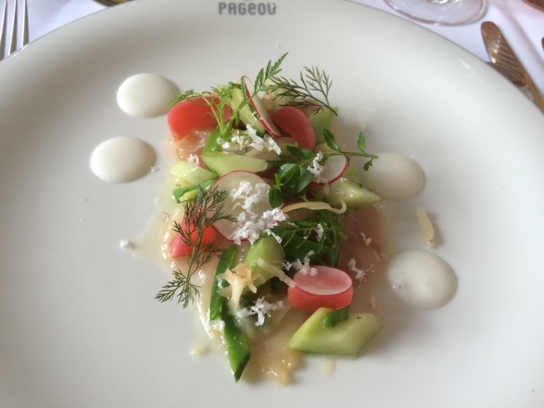 München - Restaurant Pageou - Sashimi von weißen Thunfisch