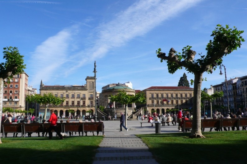 Pamplona - Plaza del Castillo am Abend