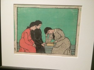 Kunst für alle- Emil Orlik - Drei Mädchen beim Brettspiel 1908