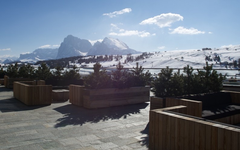 Seiser Alm - Compatsch - Alpina Dolomites - Terrasse