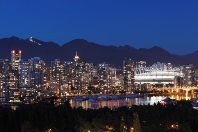 Vancouver Skyline at Sunset