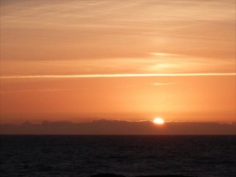 Sonnenuntergang am Hafen