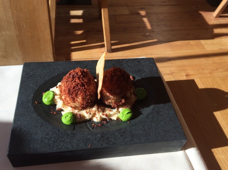 Stubaier Gletscher - Restaurant Schaufelspitz - Knödel im Speckmantel