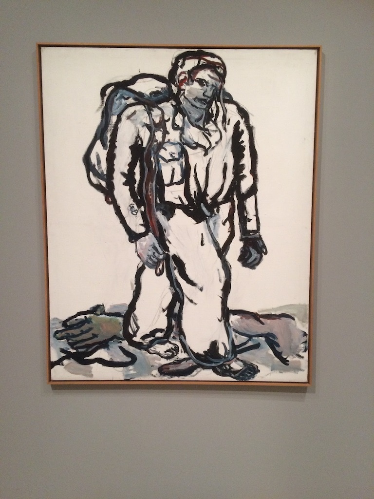 Städel - Baselitz - Ausstellung %22Helden%22, schwarz-weiß.