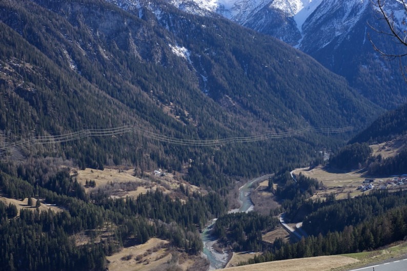 Tschlin - Blick ins Inntal