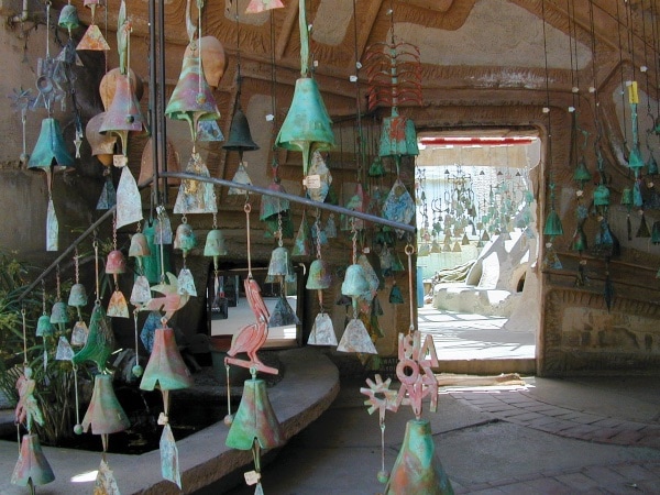 cosanti bells and door